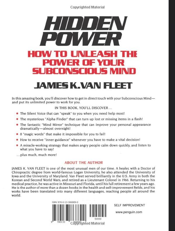 Hidden Power: How to Unleash the Power of Your Subconscious Mind