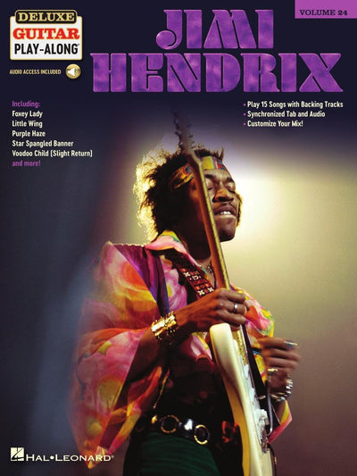 Jimi Hendrix - Deluxe Guitar Play-Along Volume 24  Guitar Tablature Songbook with Online Audio  Play Iconic Rock Songs with Customizable Backing Tracks  Hal Leonard Music Book