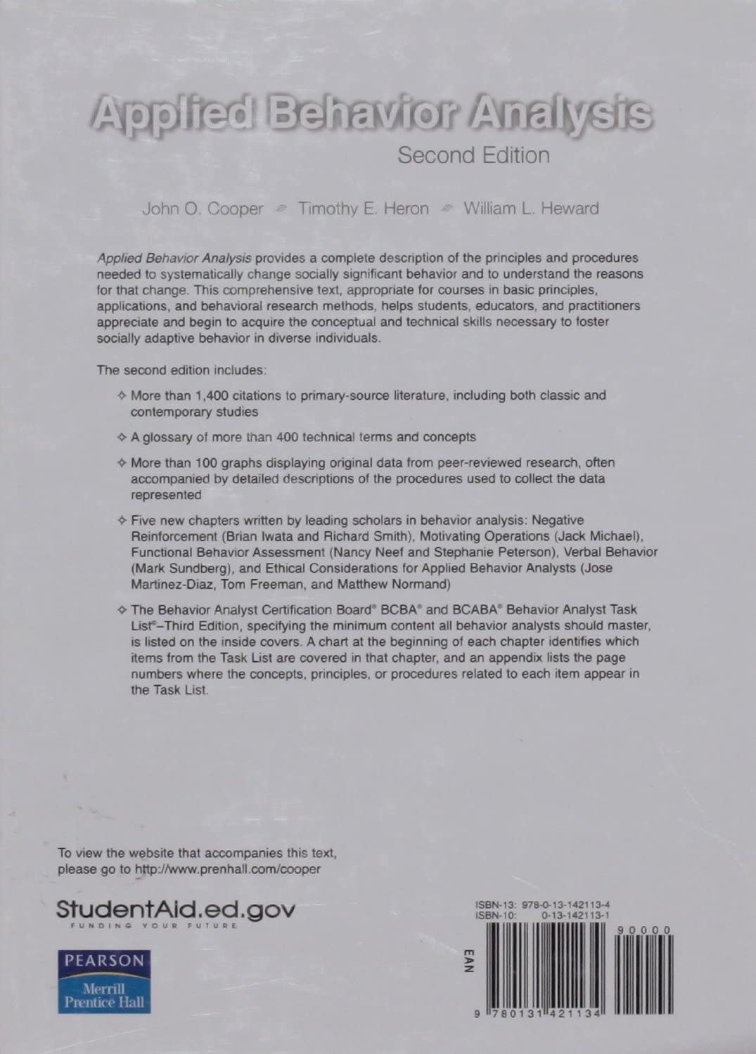 Applied Behavior Analysis (2nd Edition) by Cooper, John O.