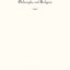 Philosophy and Religion