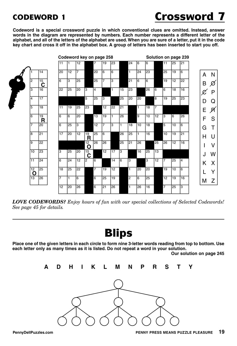 Jumbo Crosswords & Family Variety Puzzles & Games for Adults & Seniors - 6 Pack [Paperback] Penny Press/Dell Magazines