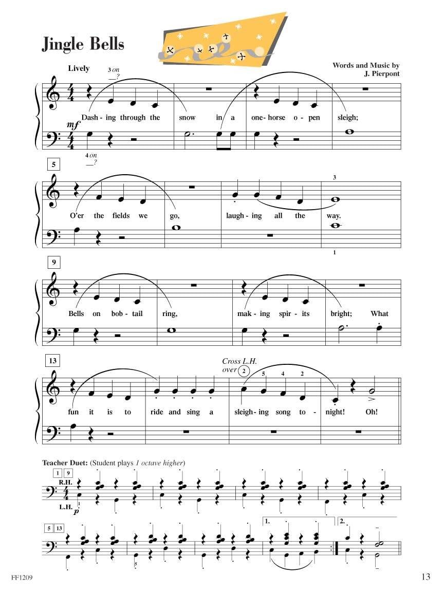 Accelerated Piano Adventures: Christmas - Book 1  Sheet Music for the Older Beginners  Holiday Piano Songbook  Christmas Piano Duets and Solos for Students  Festive Faber Piano Method Book