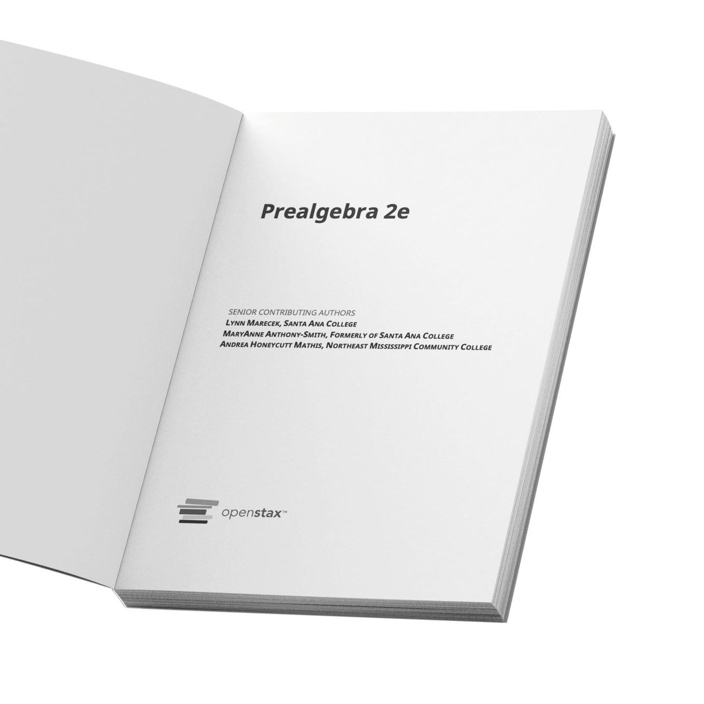Prealgebra 2e by OpenStax (paperback version, B&W)