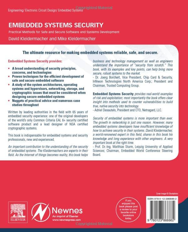 Embedded Systems Security: Practical Methods for Safe and Secure Software and Systems Development