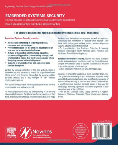 Embedded Systems Security: Practical Methods for Safe and Secure Software and Systems Development