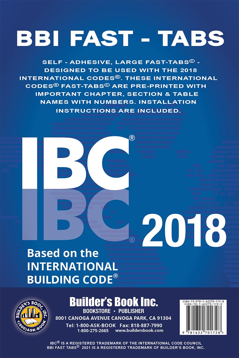 2018 International Building Code (IBC) Fast Tabs 2018 International Building Code (IBC) Fast Tabs