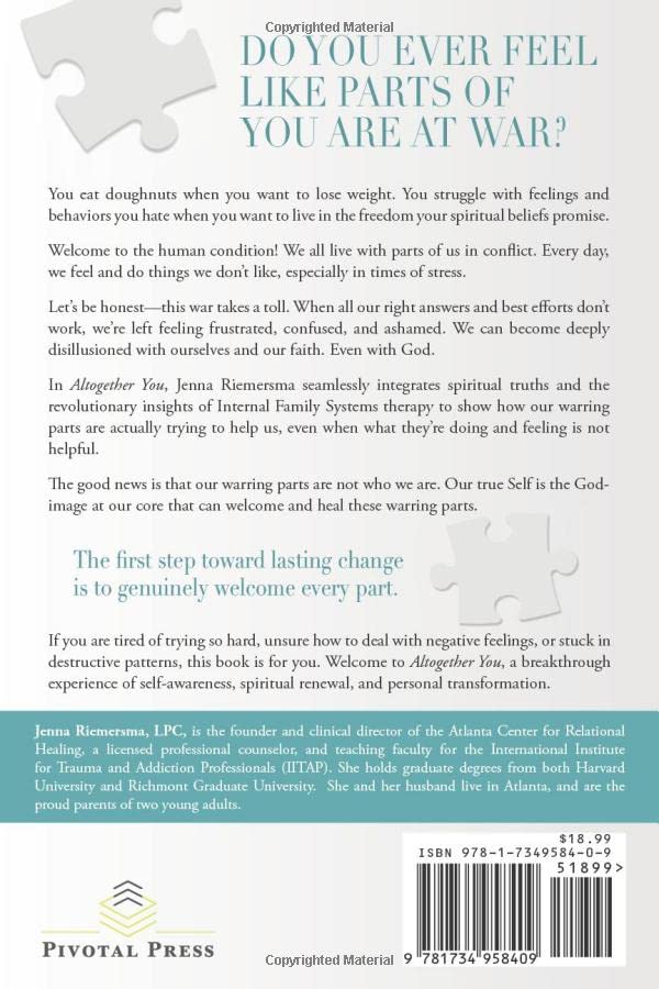 Altogether You: Experiencing personal and spiritual transformation with Internal Family Systems therapy