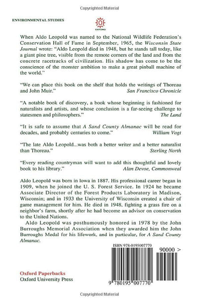 A Sand County Almanac and Sketches Here and There by Aldo Le