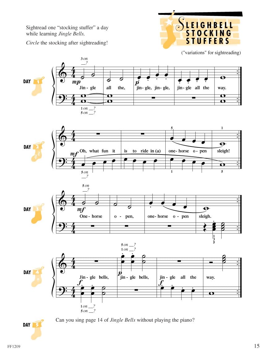 Accelerated Piano Adventures: Christmas - Book 1  Sheet Music for the Older Beginners  Holiday Piano Songbook  Christmas Piano Duets and Solos for Students  Festive Faber Piano Method Book