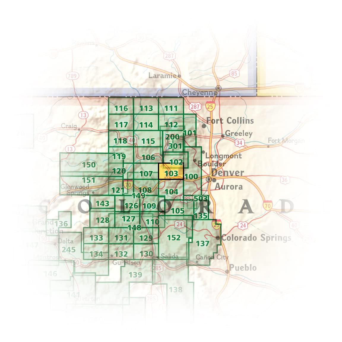 Winter Park, Central City, Rollins Pass Map (National Geographic Trails Illustrated Map, 103)