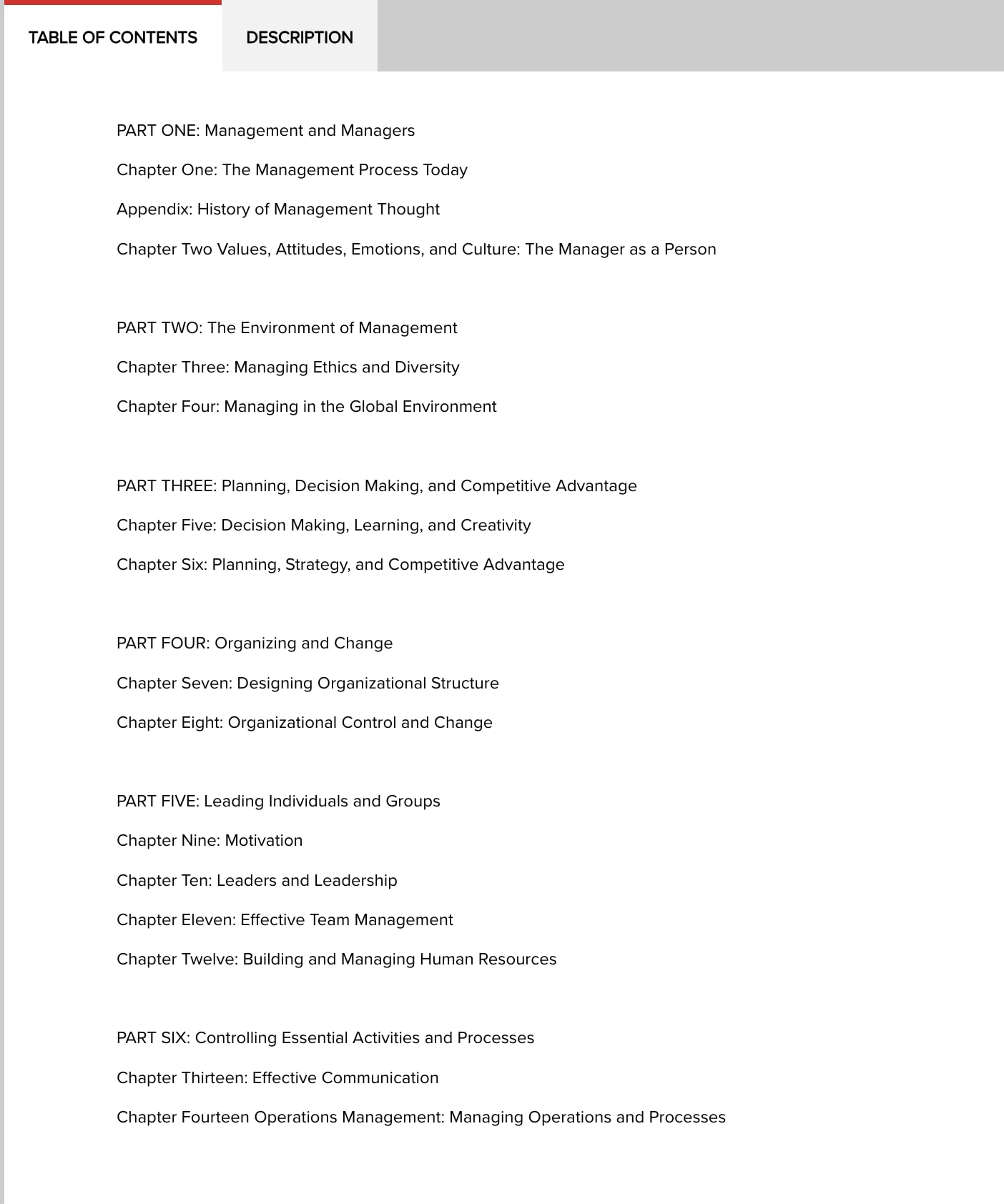 Essentials of Contemporary Management ISE