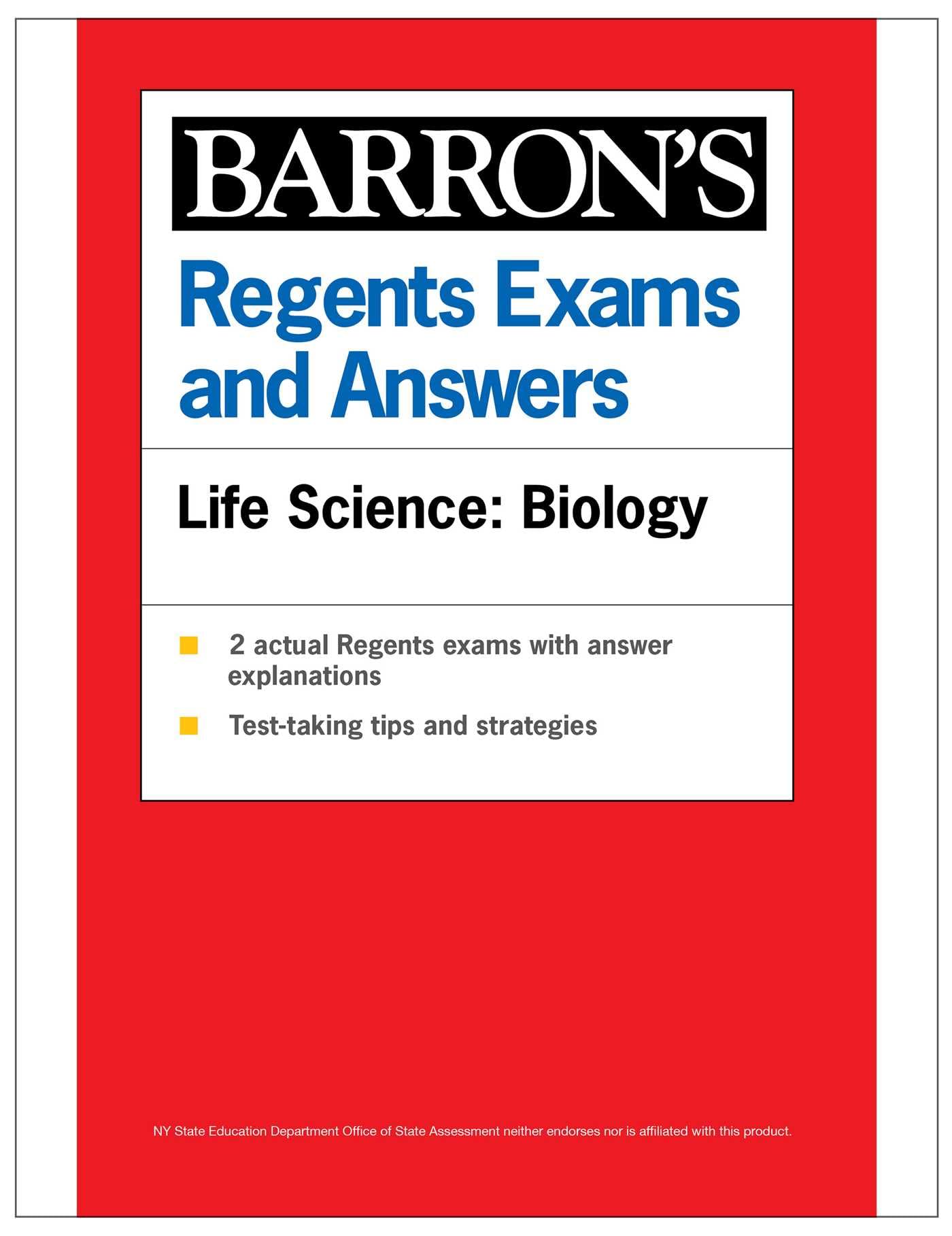 Regents Exams and Answers: Life Science: Biology, 1st Edition (Barron's New York Regents)