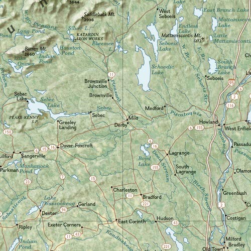 National Geographic Maine Wall Map (30.25 x 40.5 in) (National Geographic Reference Map)