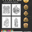 Viking coloring book: Nordic Warriors, Berserkers, Valhalla Runes, Spears and Shields