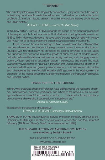 The Response to Industrialism, 1885-1914 (The Chicago History of American Civilization)