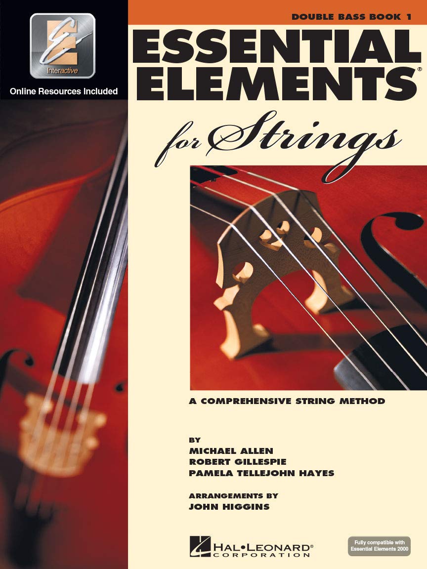 Essential Elements for Strings - Double Bass Book 1 w/EEi  Beginner Bass Method Book with Online Learning Tools and Play-Along Tracks  Hal Leonard Instructional Music Book
