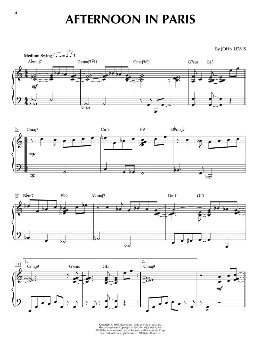 The Best Jazz Piano Solos Ever - 80 Classics from Miles to Monk  Piano Sheet Music for Intermediate to Advanced Players  Hal Leonard Songbook