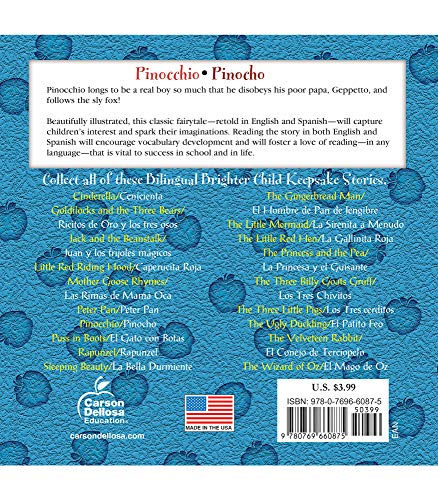 Pinocchio  Pinocho (Keepsake Stories, Bilingual) (Volume 24)