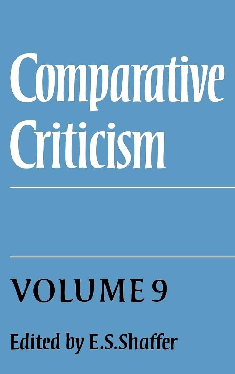 Comparative Criticism: Volume 9, Cultural Perceptions and Literary Values (Comparative Criticism, Series Number 9)