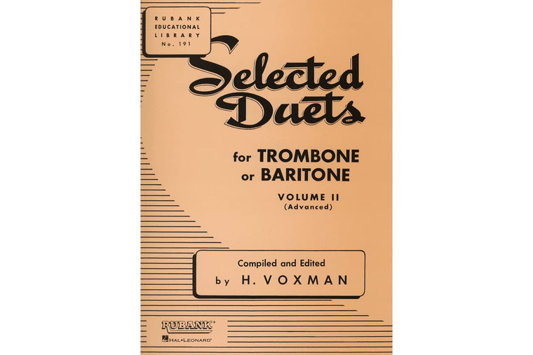 Selected Duets Trombone Or Baritone Vol2