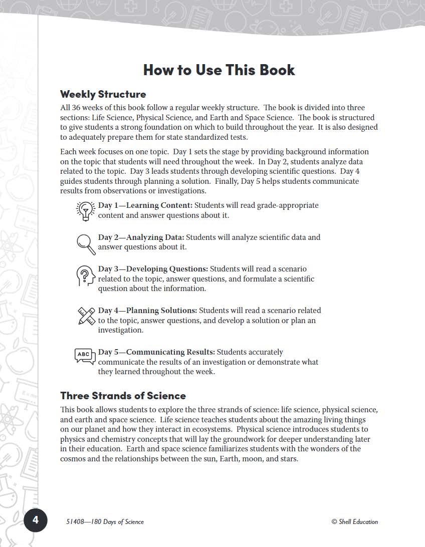 180 Days: Science, Earth and Space Science for 2nd Grade Practice Workbook for Classroom and Home, Cool and Fun Practice Created by Teachers (180 Days of Practice)