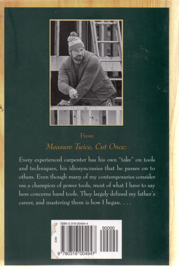 Measure Twice, Cut Once: Lessons from a Master Carpenter — back cover