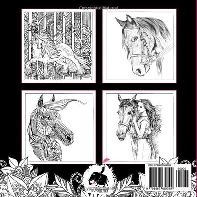 Horses Coloring Book: For Girls Ages 8-12  Where Creativity Gallops Wild - It Doesn't Matter Whether You Are Cowgirls, Kids, Teens, or Even Adults for Our Horse Coloring Book