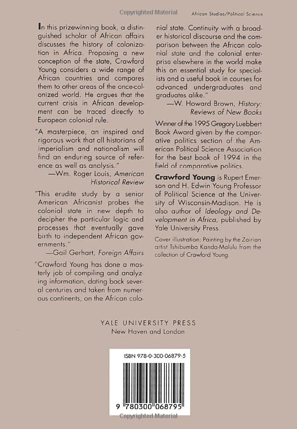 The African Colonial State in Comparative Perspective
