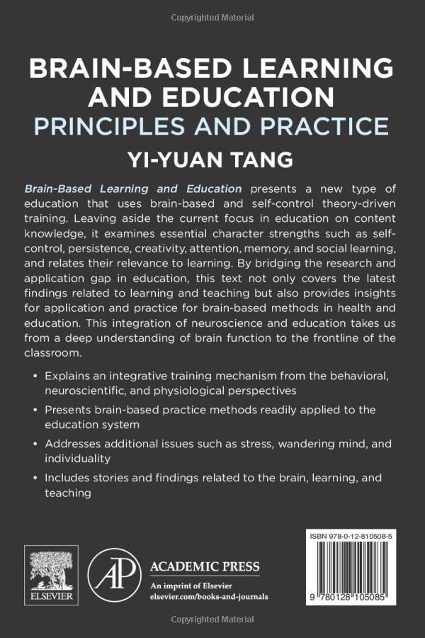 Brain-Based Learning and Education: Principles and Practice — back cover