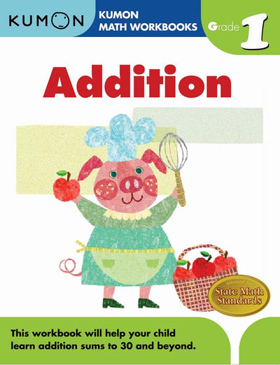 Kumon Grade 1 Addition (Calculation Math Workbooks), Ages 6-7, 96 pages (Kumon Math Workbooks)