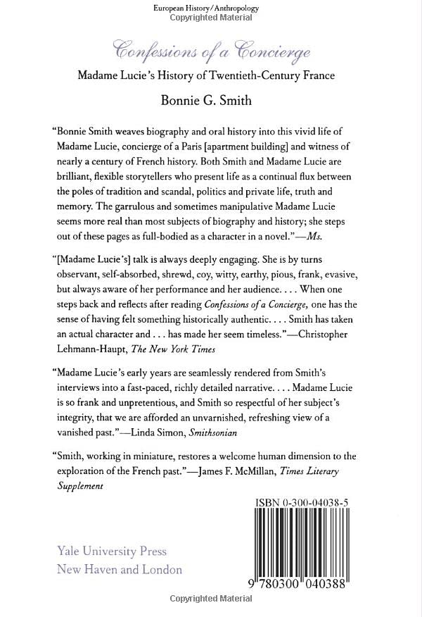 Confessions of a Concierge: Madame Lucie`s History of Twentieth-Century France