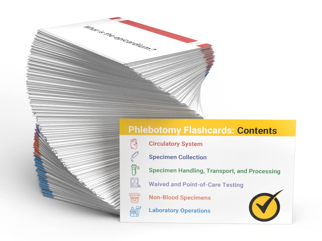 Phlebotomy Study Cards 2026-2027: Phlebotomy Exam Review and Training with Practice Test Questions [Full Color Cards]