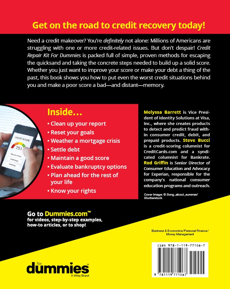 Credit Repair Kit For Dummies (For Dummies (Business & Personal Finance))