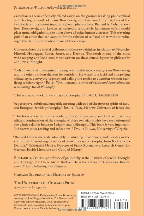 Elevations: The Height of the Good in Rosenzweig and Levinas (Chicago Studies in the History of Judaism)