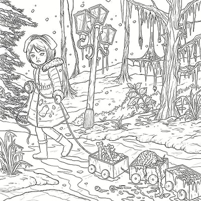 Mythogoria: Frozen Nightmares: A Chilling Horror Coloring Book