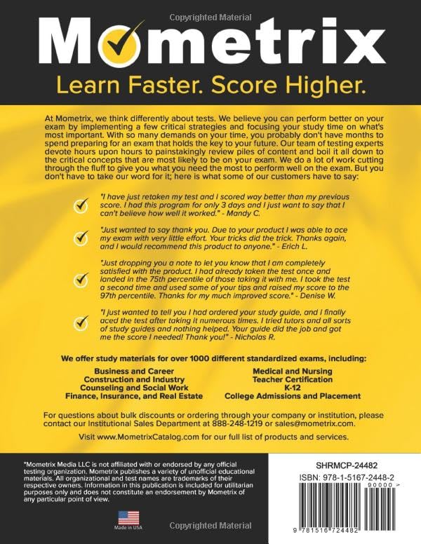 SHRM CP Exam Prep 2024-2025: 4 Full-Length Practice Tests, SHRM CP Certification Secrets Study Guide with Detailed Answer Explanations: [4th Edition]