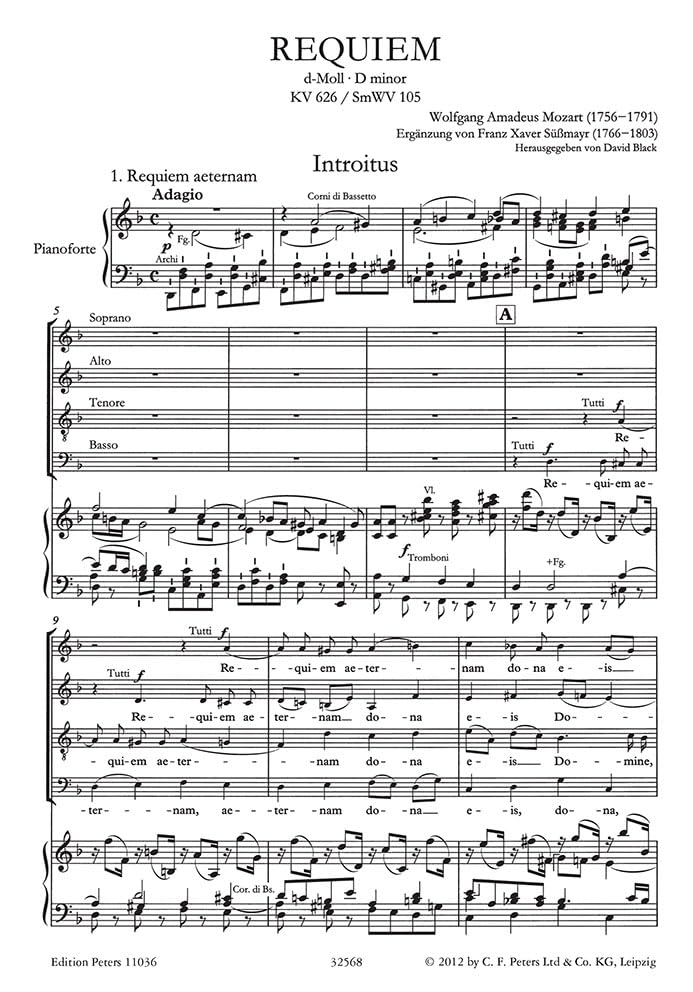 Requiem in D minor K626 (Completed by F. X. Smayr) (Vocal Score) (Edition Peters)