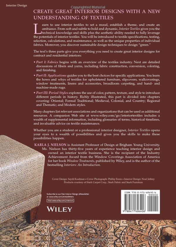 Interior Textiles: Fabrics, Application, and Historic Style