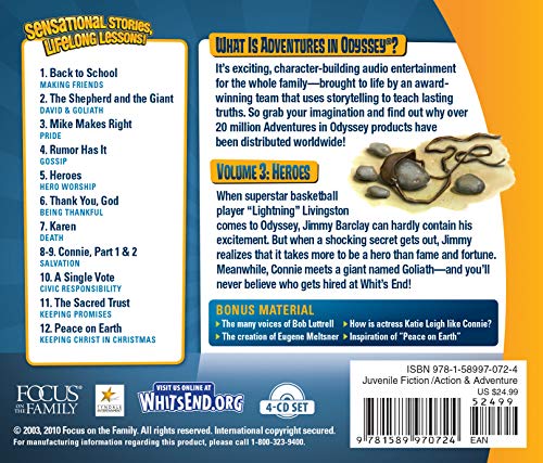 Heroes: And Other Secrets, Surprises and Sensational Stories (Adventures in Odyssey, Gold Audio Series No. 3)