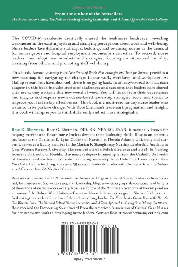 Nursing Leadership in the New World of Work: New Strategies and Tools for Success