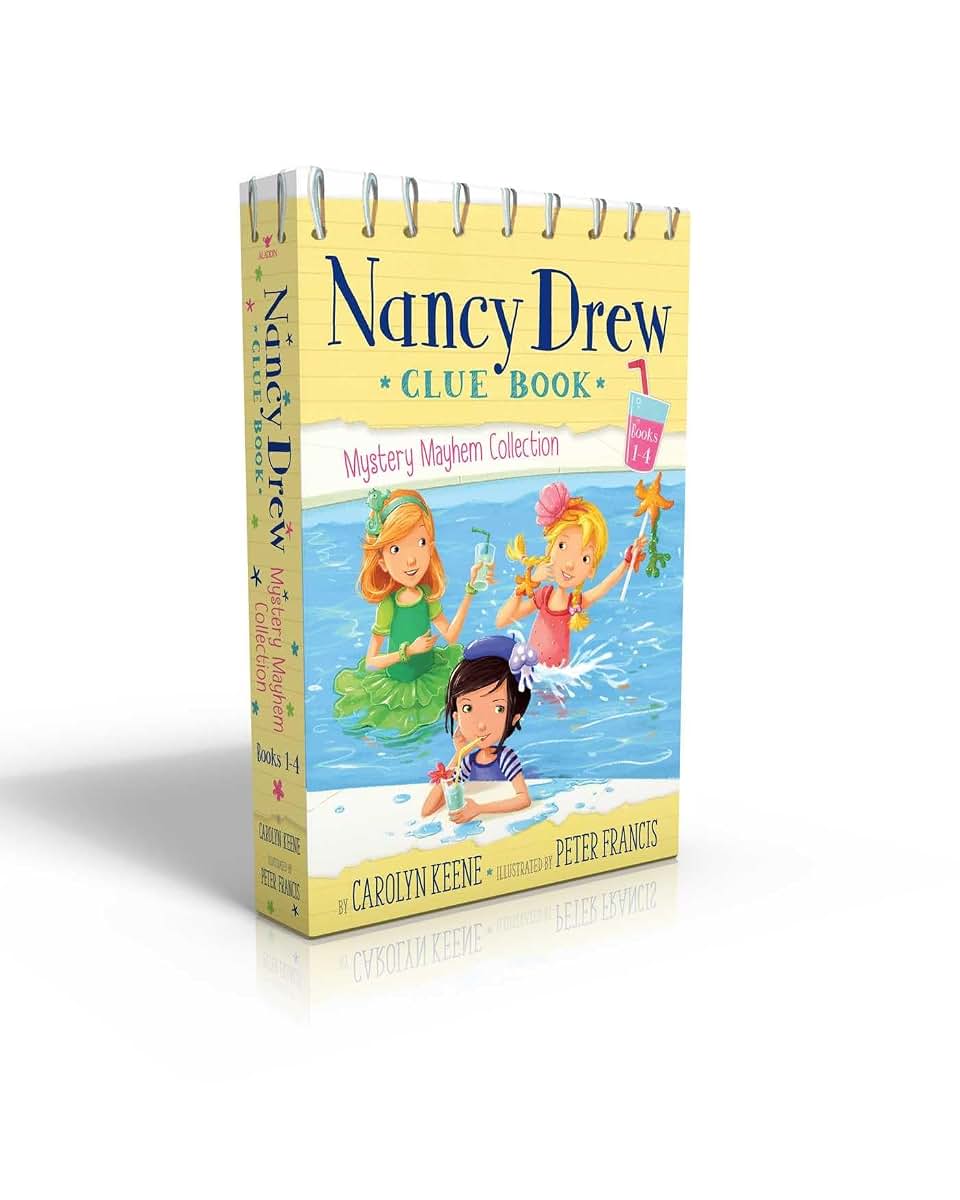 Nancy Drew Clue Book Mystery Mayhem Collection Books 1-4 (Boxed Set): Pool Party Puzzler; Last Lemonade Standing; A Star Witness; Big Top Flop
