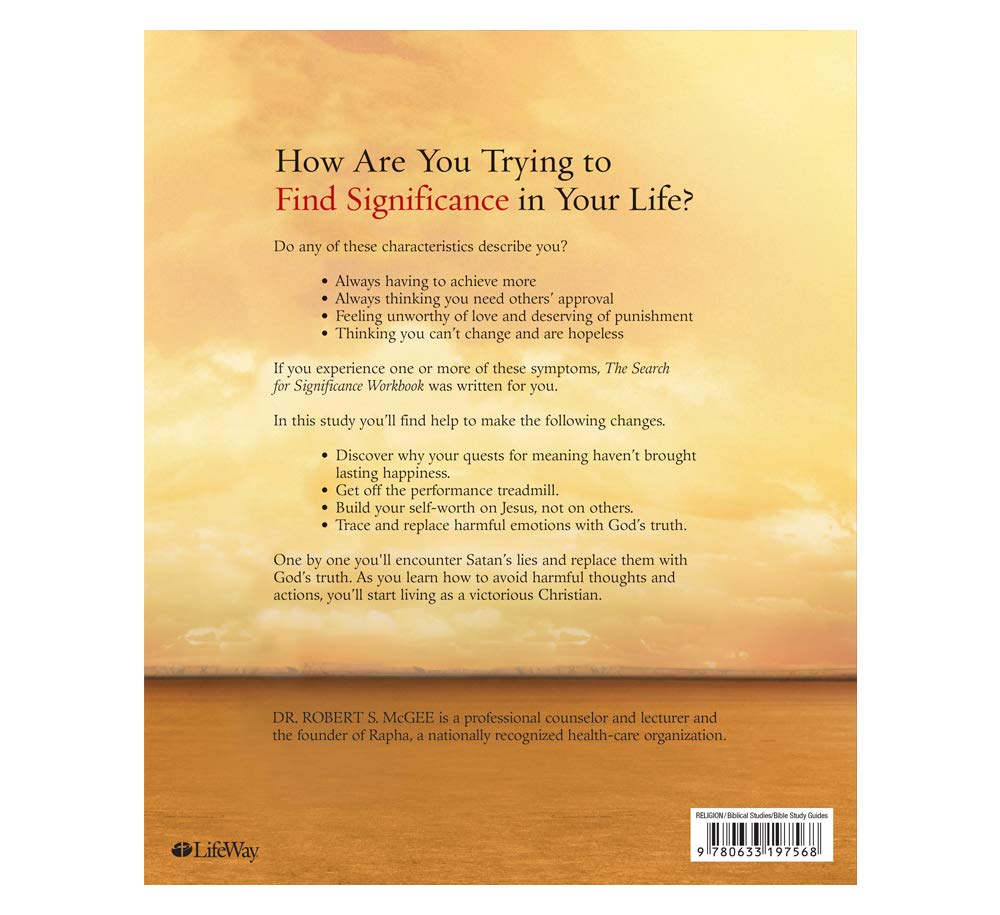 The Search for Significance - Workbook: Build Your Self-Wort
