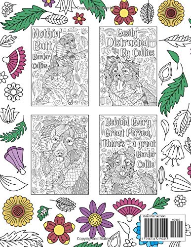 Border Collie Coloring Book: A Cute Adult Coloring Books for Border Collie Owner, Best Gift for Border Collie Lovers