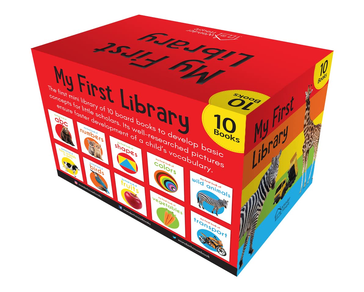 My First Library: Boxset of 10 Board Books for Kids by Wonde