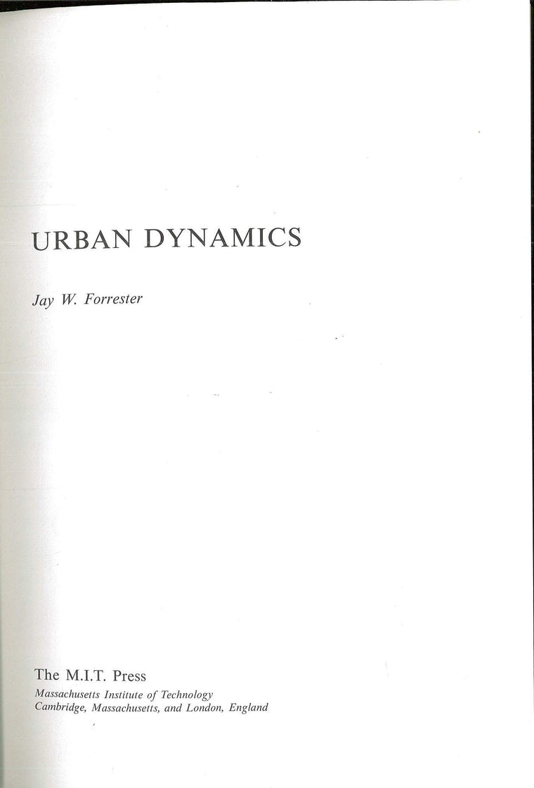 Urban Dynamics — back cover