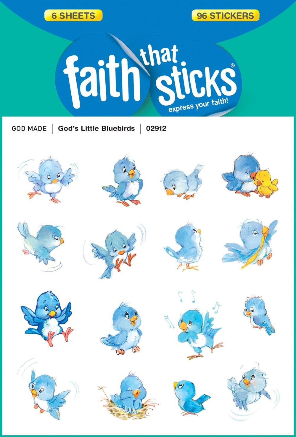 God's Little Bluebirds (Faith That Sticks Stickers)
