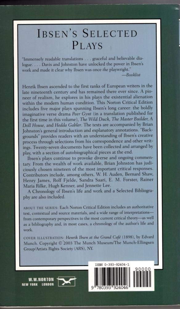Ibsen's Selected Plays: A Norton Critical Edition