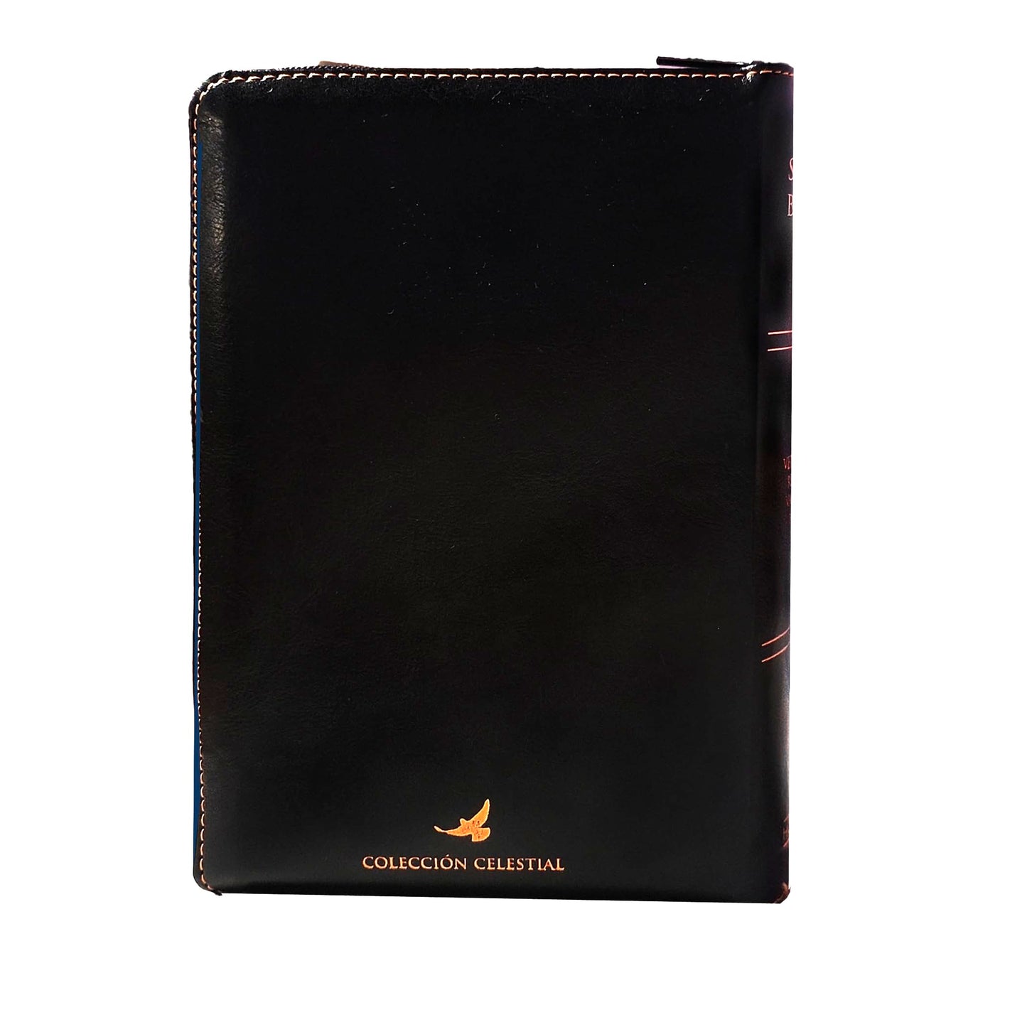 Biblia Reina Valera 1960 Letra Grande de 14 puntos en tamano manual con cierre, Indice, forro en senti cuero color Negro Edicion Especial de Lujo Coleccion Celestial (Spanish Edition)