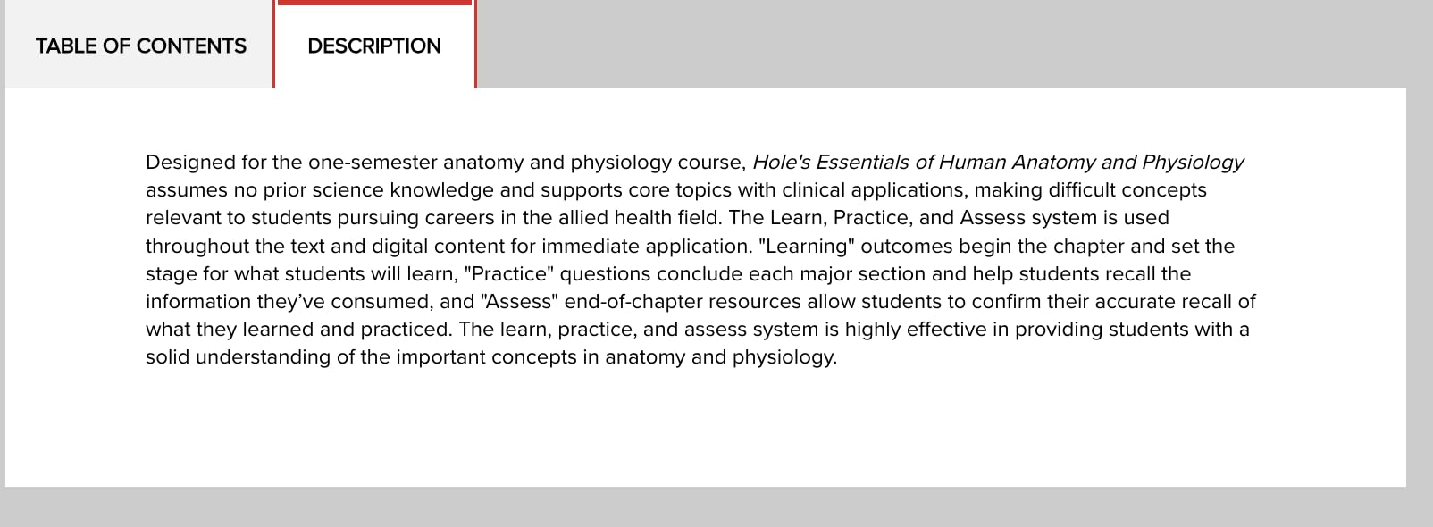 Hole's Essentials of Human Anatomy & Physiology ISE
