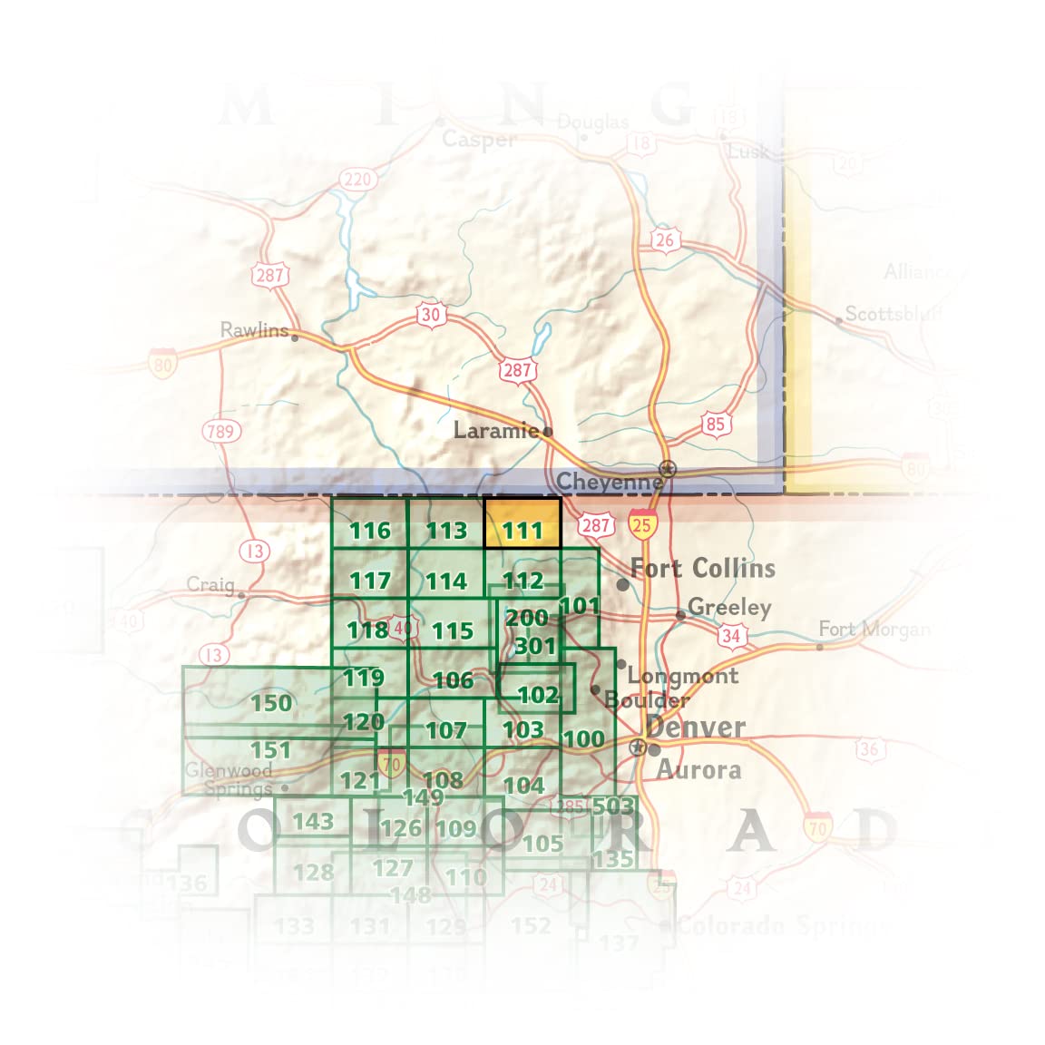 Red Feather Lakes, Glendevey Map (National Geographic Trails Illustrated Map, 111)